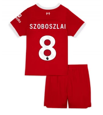 Liverpool Szoboszlai Dominik #8 Koszulka Podstawowych Dziecięca 2023-24 Krótki Rękaw (+ Krótkie spodenki)